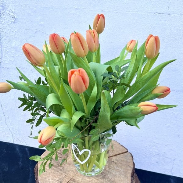 Beautiful Spring Tulips in a Vase - Image 2